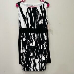 Dressbarn Layered Button Attached Tie Dress Women’s Size 8 NEW